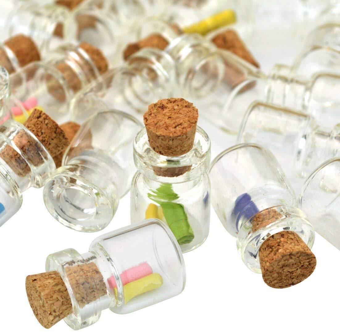 0.5ml Cork Bottles Vials Clear Glass Bottles Mini Tiny Jars Bottles With Corks M
