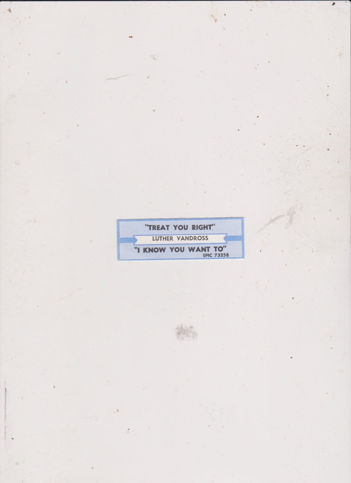 LUTHER VANDROSS JUKEBOX TITLE STRIP .FREE SHIPPING IN U S