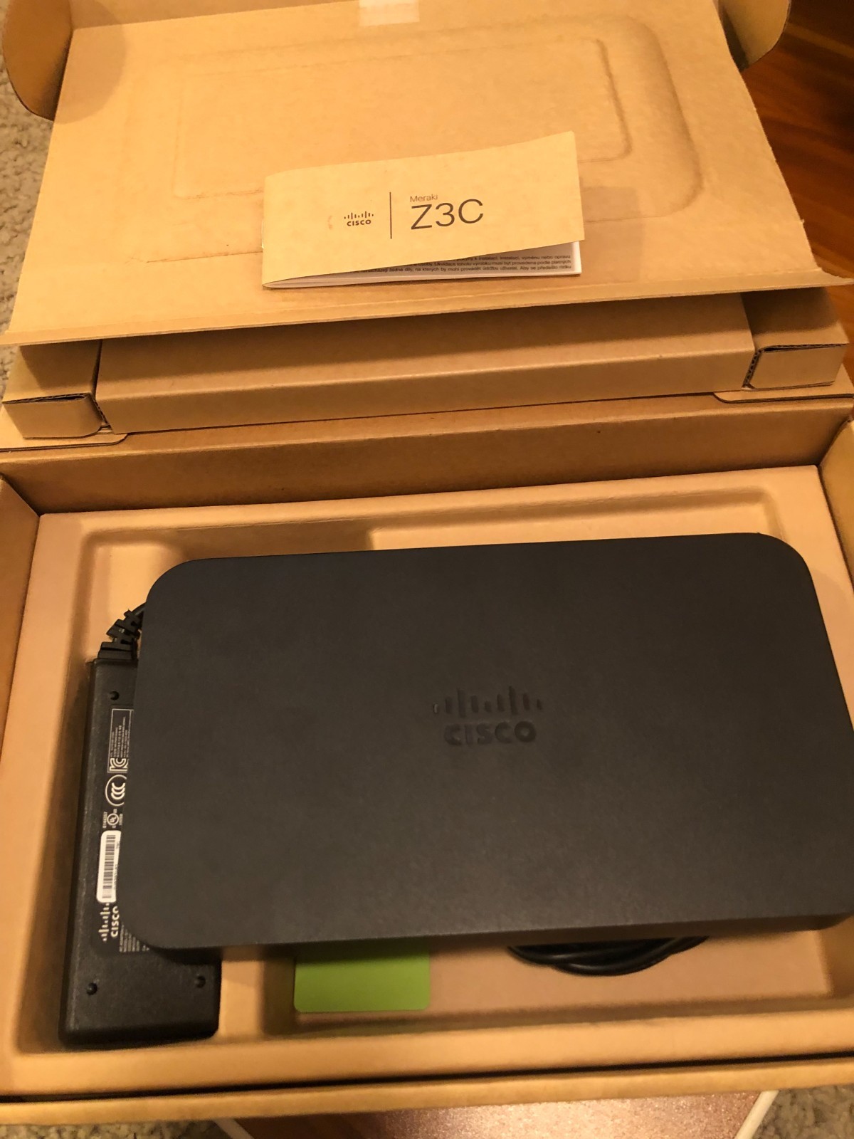 Cisco Meraki Z3C-HW Firewall Black Good Condition Open Box.