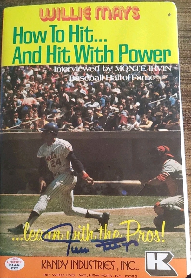 Willie Mays Hand Signed Autographed  Hit With Power Tape Cassette w/C.O.A. Mint