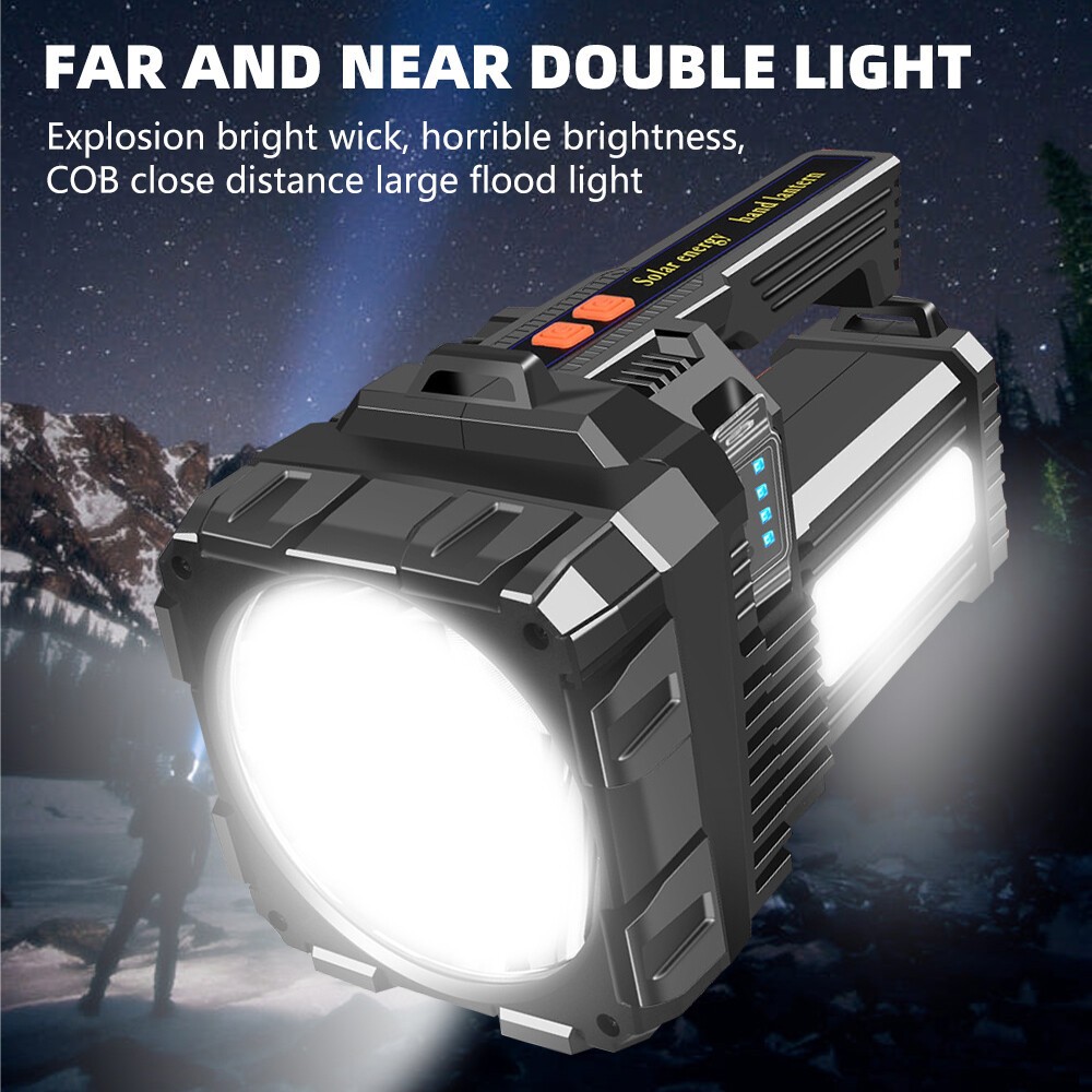 10000000LM Spotlight Rechargeable Flashlight Super Bright Outdoor Handheld Torch