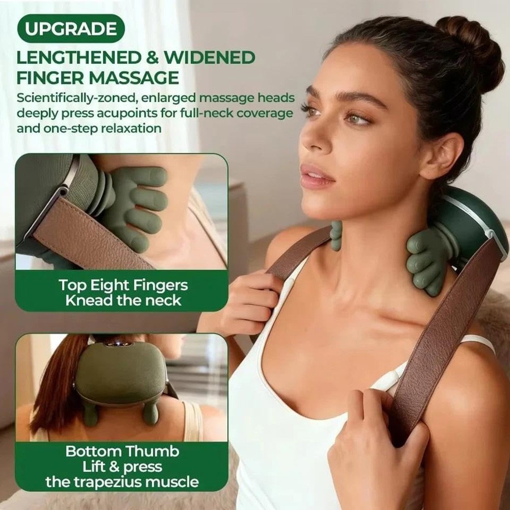 Shoulder and Neck Massager Bionic Heated Massager Neck Massager with Fingers 4D