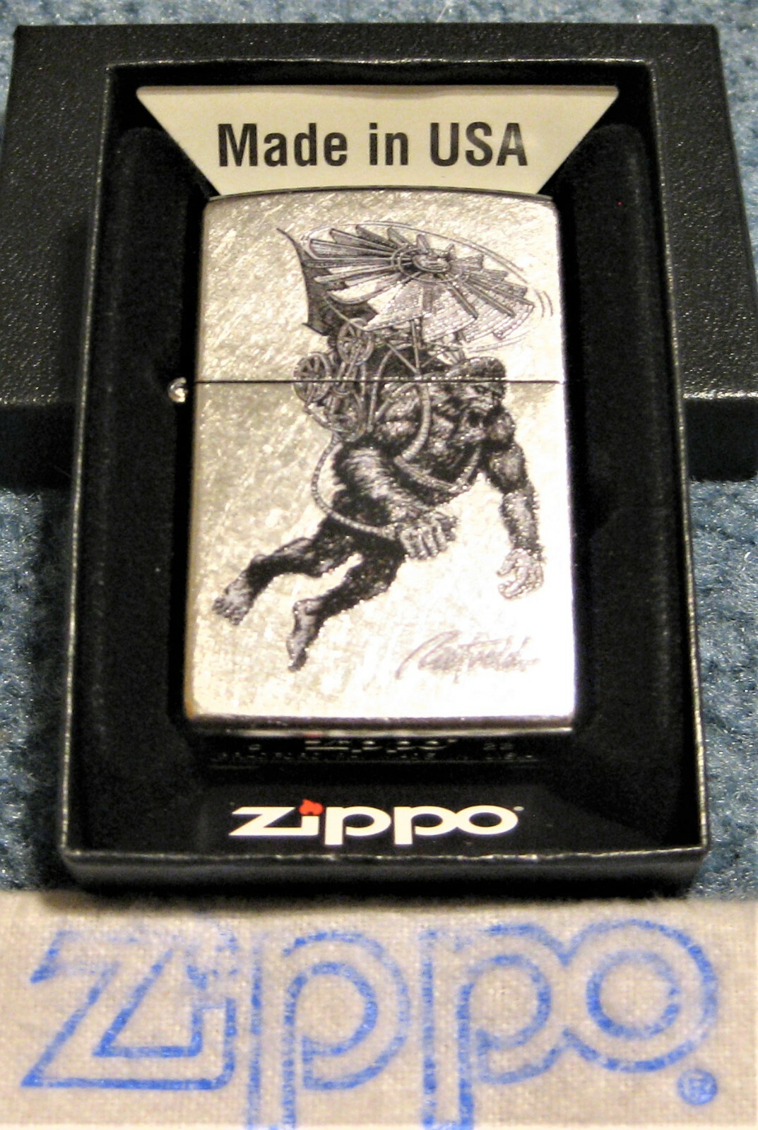 ZIPPO RICK RIETVELD Lighter FLYING APE 49765 Mint In Box  NEW 2022 Sealed