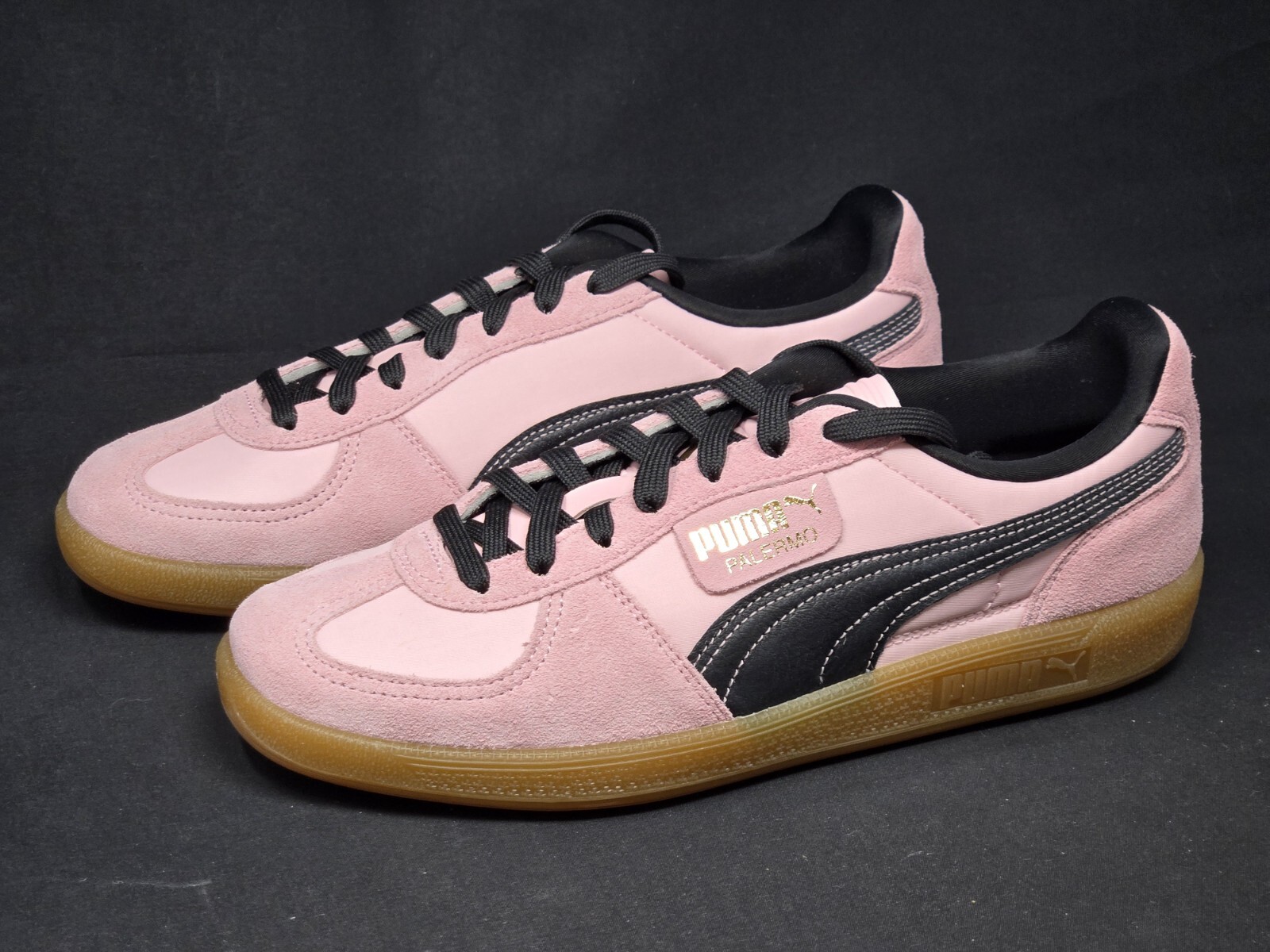 PUMA Palermo F.C. Low Men's Sizes Bright Pink Black Suede Shoes 397245-01 NBY