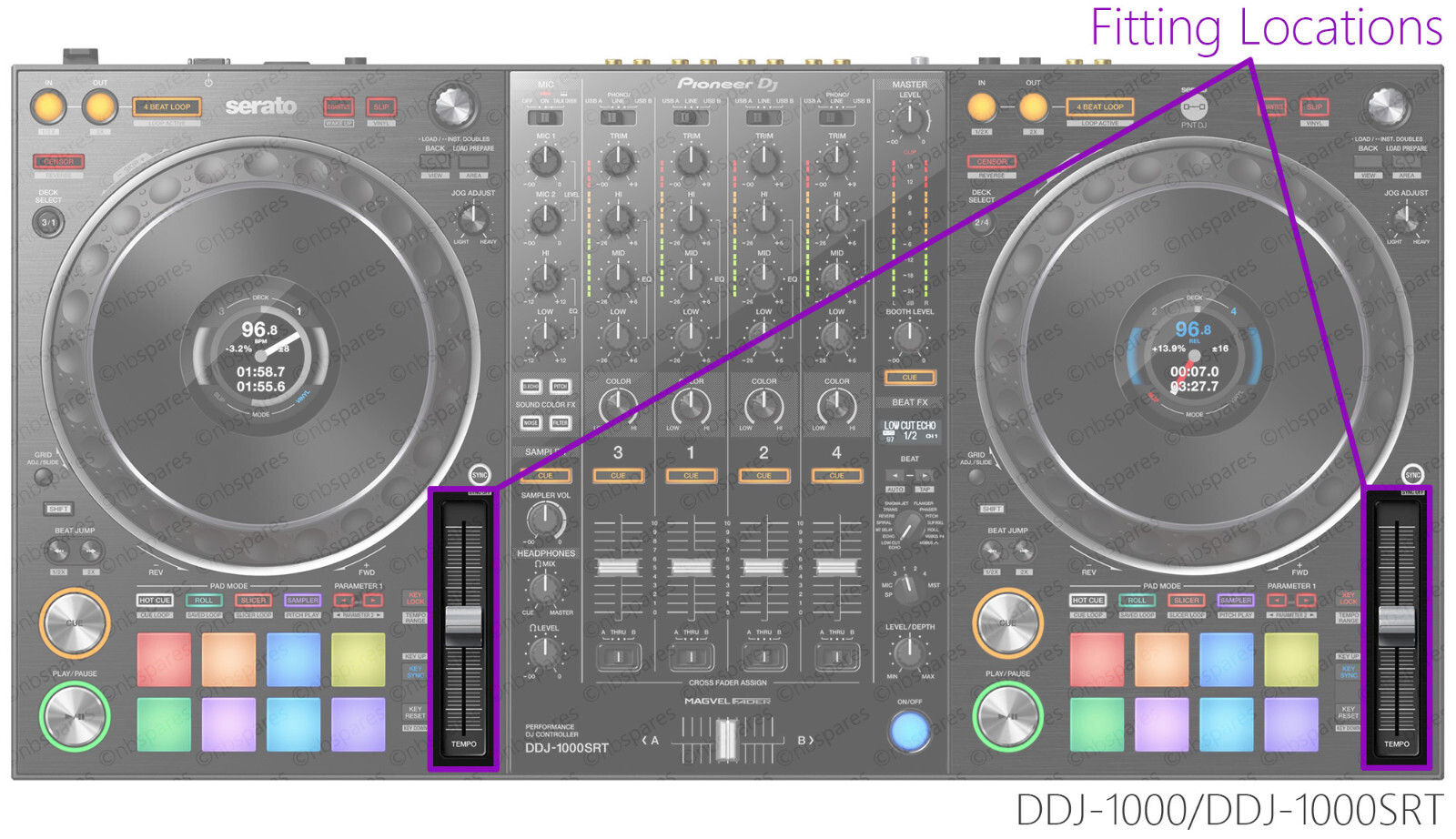 PIONEER TEMPO / PITCH / SPEED CONTROL CDJ 350 400 900 DDJ 800 1000 XDJRX DCV1033