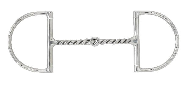 Centaur English Saddle Horse 4.75" Hunter D Ring Twisted Snaffle Bit Stainless