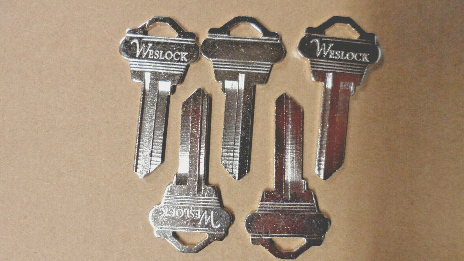 Weslock original 5 pin key blanks #12344 - Lot of 5  WK2 keyway