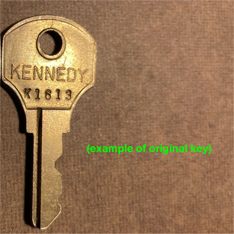 (2) Kennedy Tool Box Replacement Keys Cut Key Code K1200 - K1449 -Licensed Lksmt