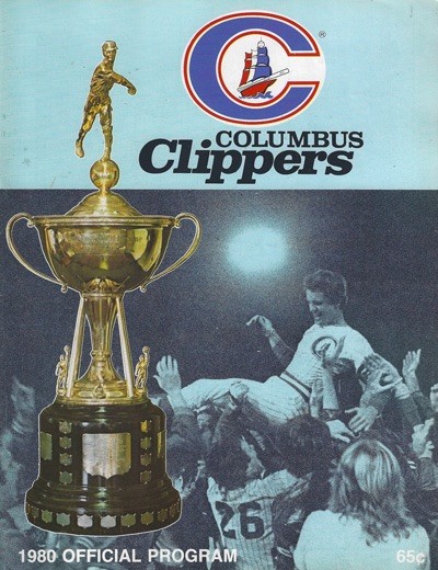 Columbus Clippers Baseball Program 1980 Program Cover On 12x8in Metal Sign