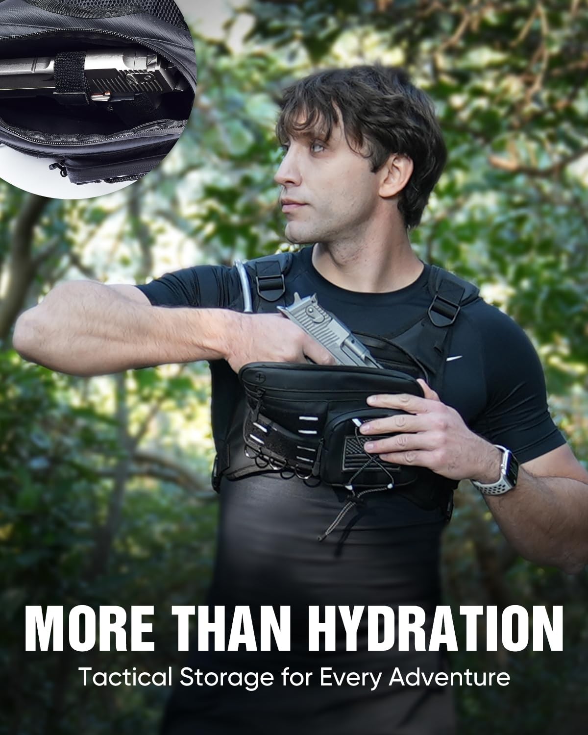 Running Vest with 2L Water Bladder, Hydration Backpack, U.S. Design Patent, L...