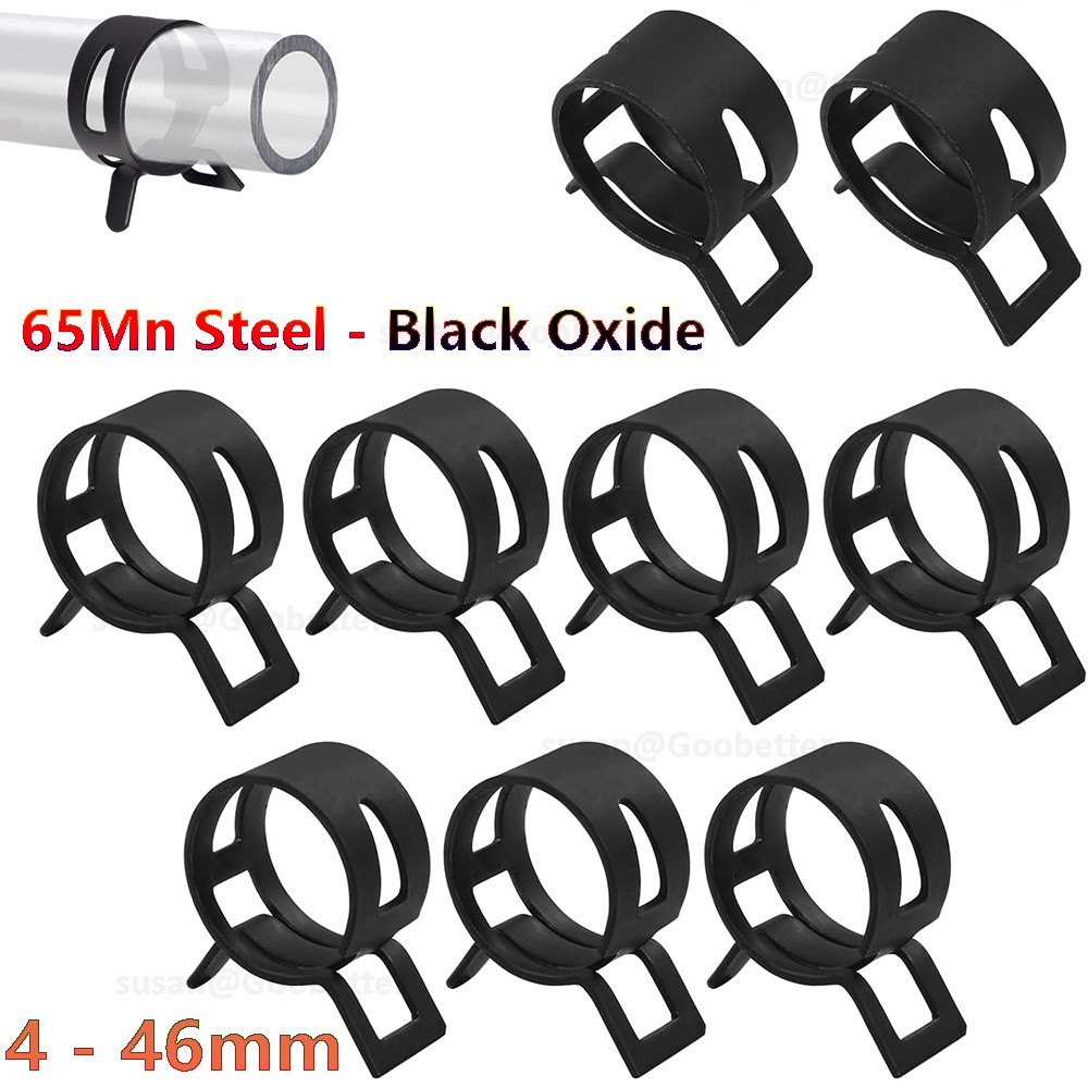 Spring Hose Clips Clamps Fuel Air Gas Water Pipe Self Clamping Sealing 4mm-46mm