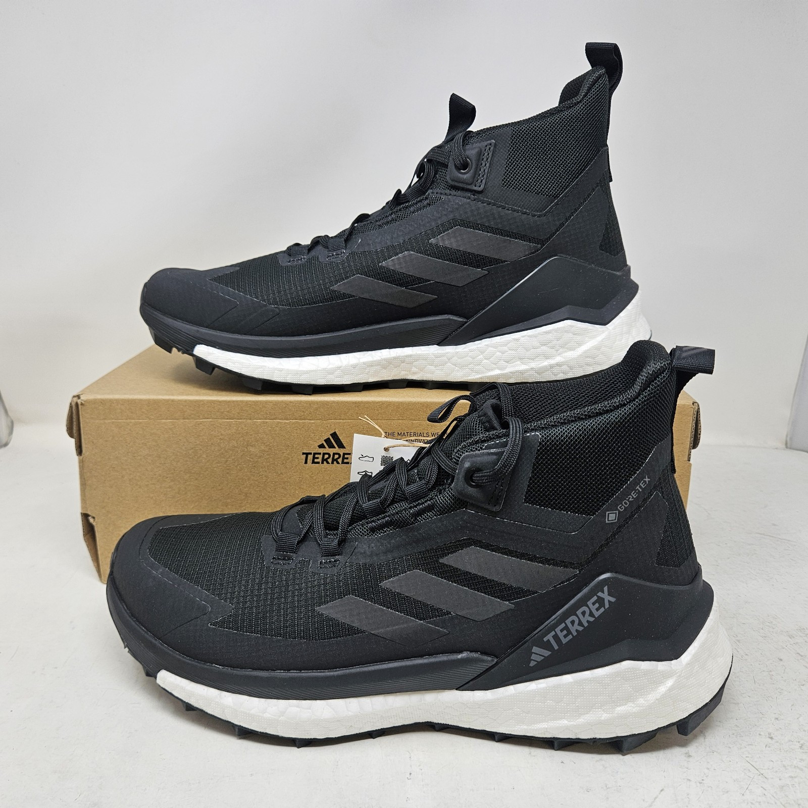 Women's Adidas Terrex Free Hiker 2 Gore-Tex Black Hiking Boots / IH0670 / Size 7