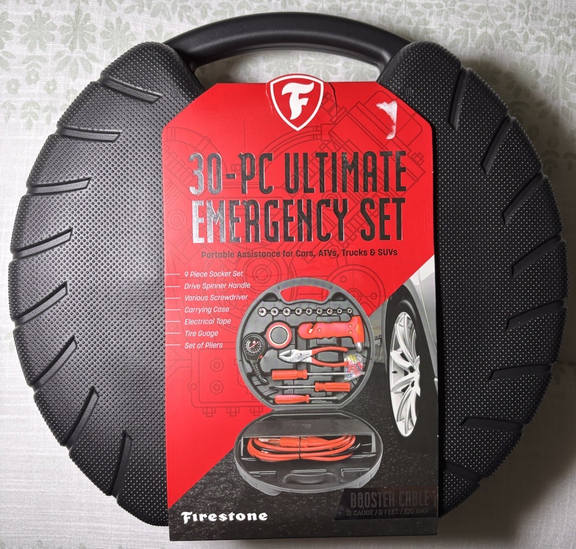 Firestone Car Roadside Emergency Tool Kit 30 Pc Piece Set - Brand New