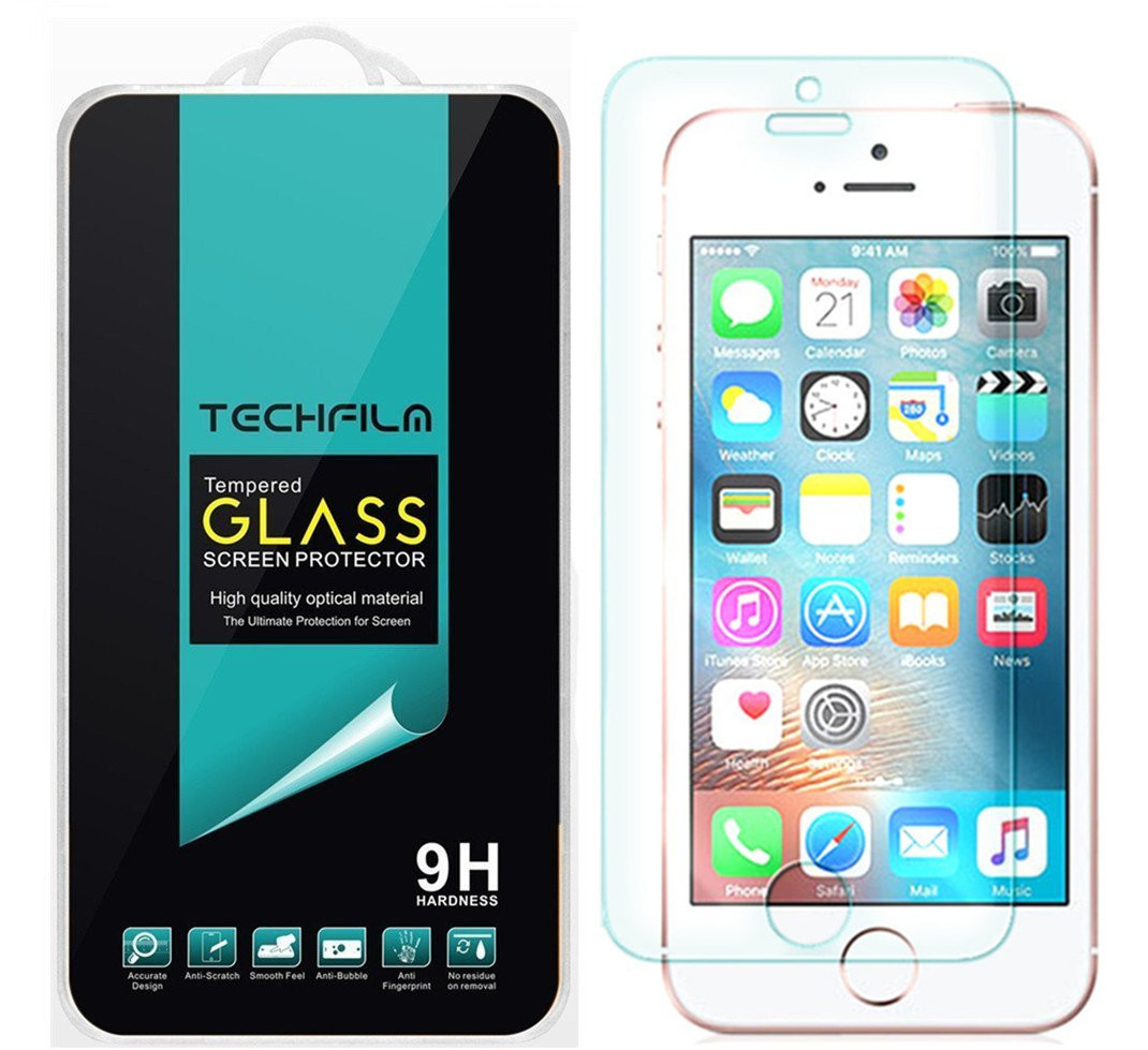 TechFilm Tempered Glass Screen Protector for Apple iPhone SE 1st Gen/ 5S / 5C /5