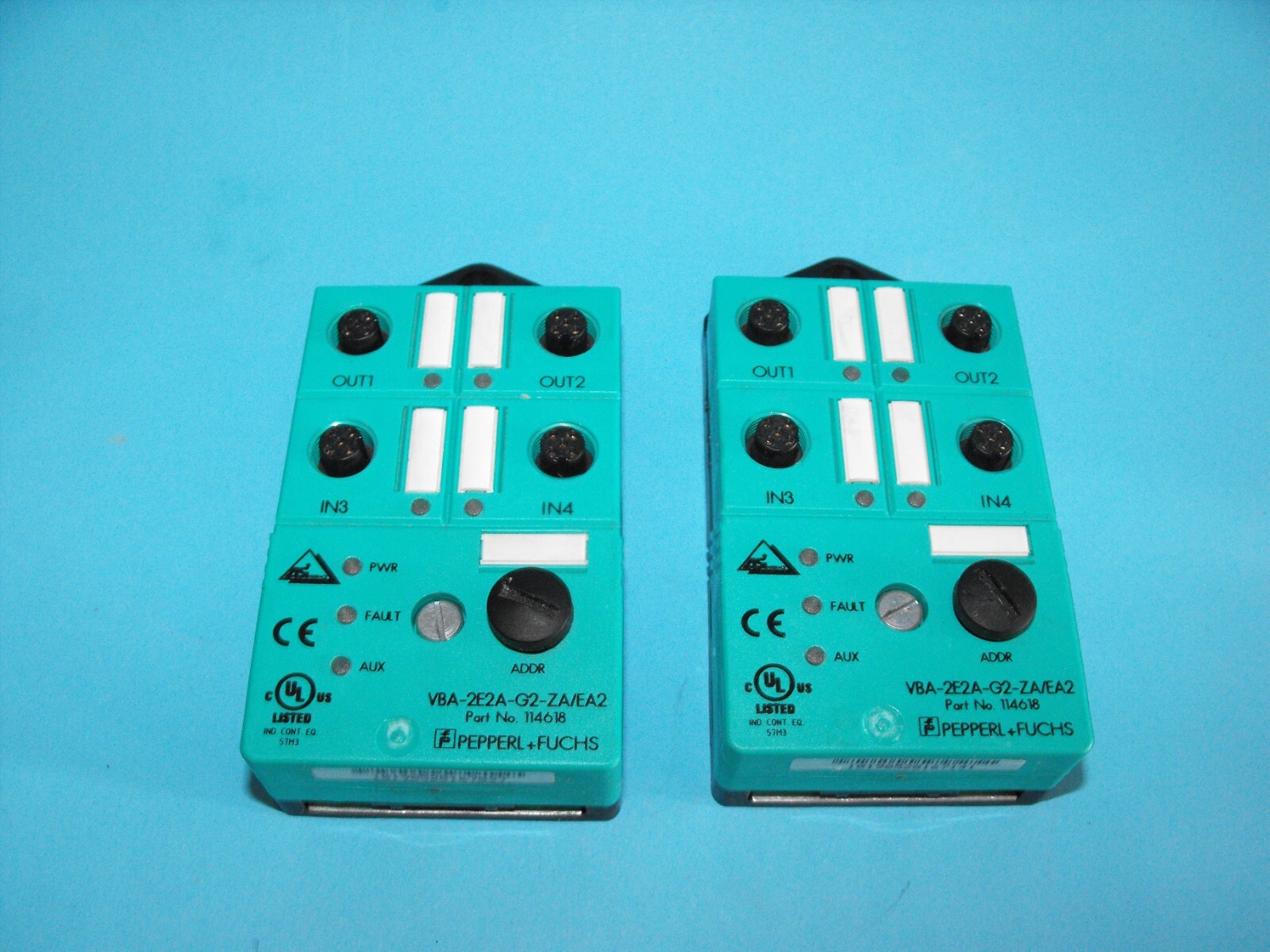 PEPPERL+FUCHS VBA-2E2A-G2-ZA/EA2.AS-Interface Sensor.114618.(LOT2PCS).USED