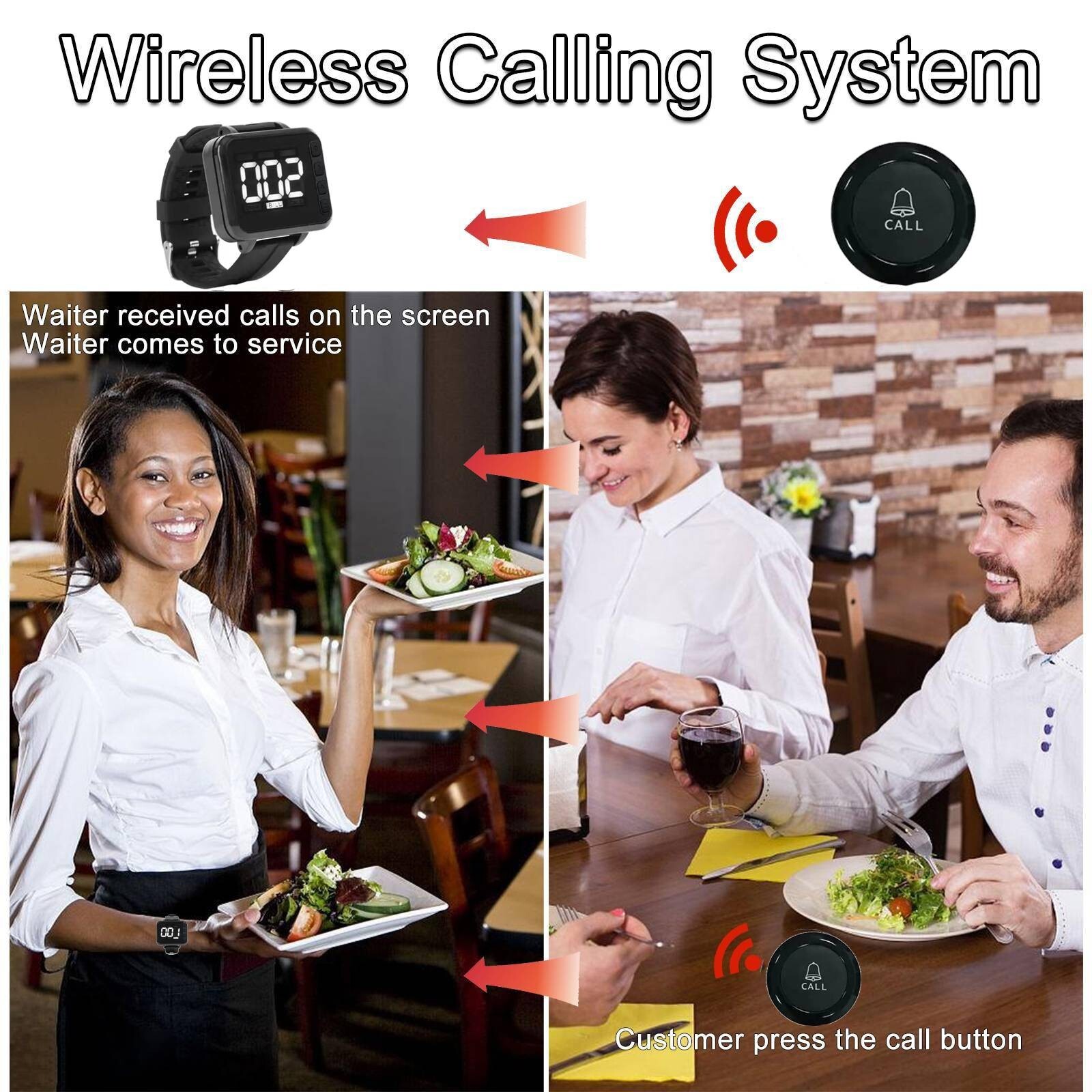 Wireless Pager Machine Restaurant Waiter Call Number System