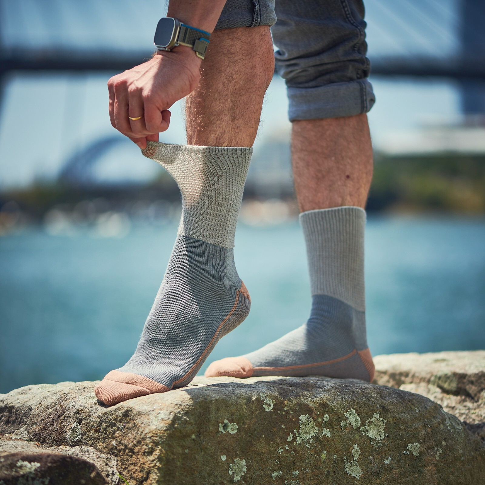 3 Pack Grey Glucology Copper Socks Comfortable Loose Fitting and Non binding