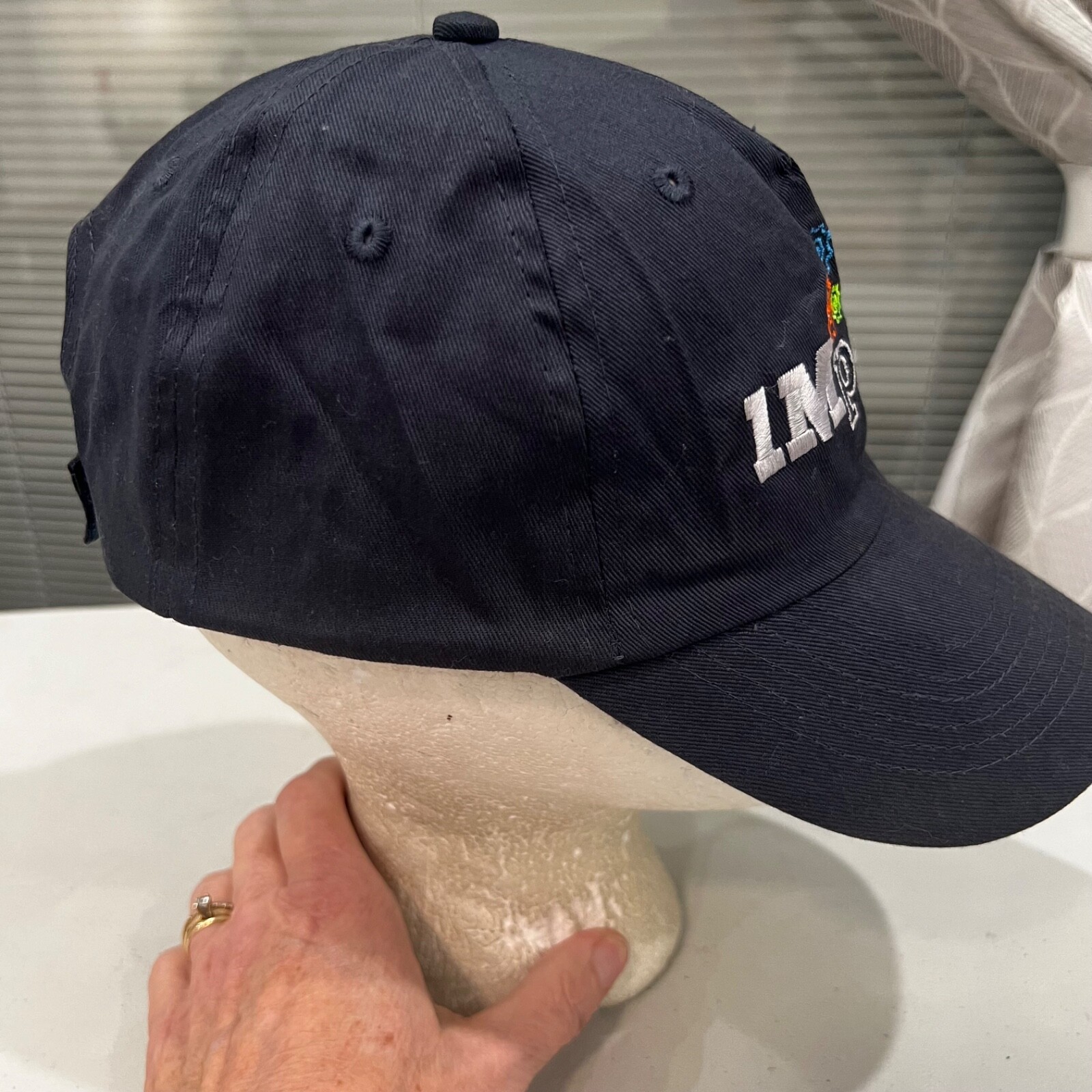 Impact Challenge Navy Hat Cap Hook Loop Hit wear Multi-color. EUC