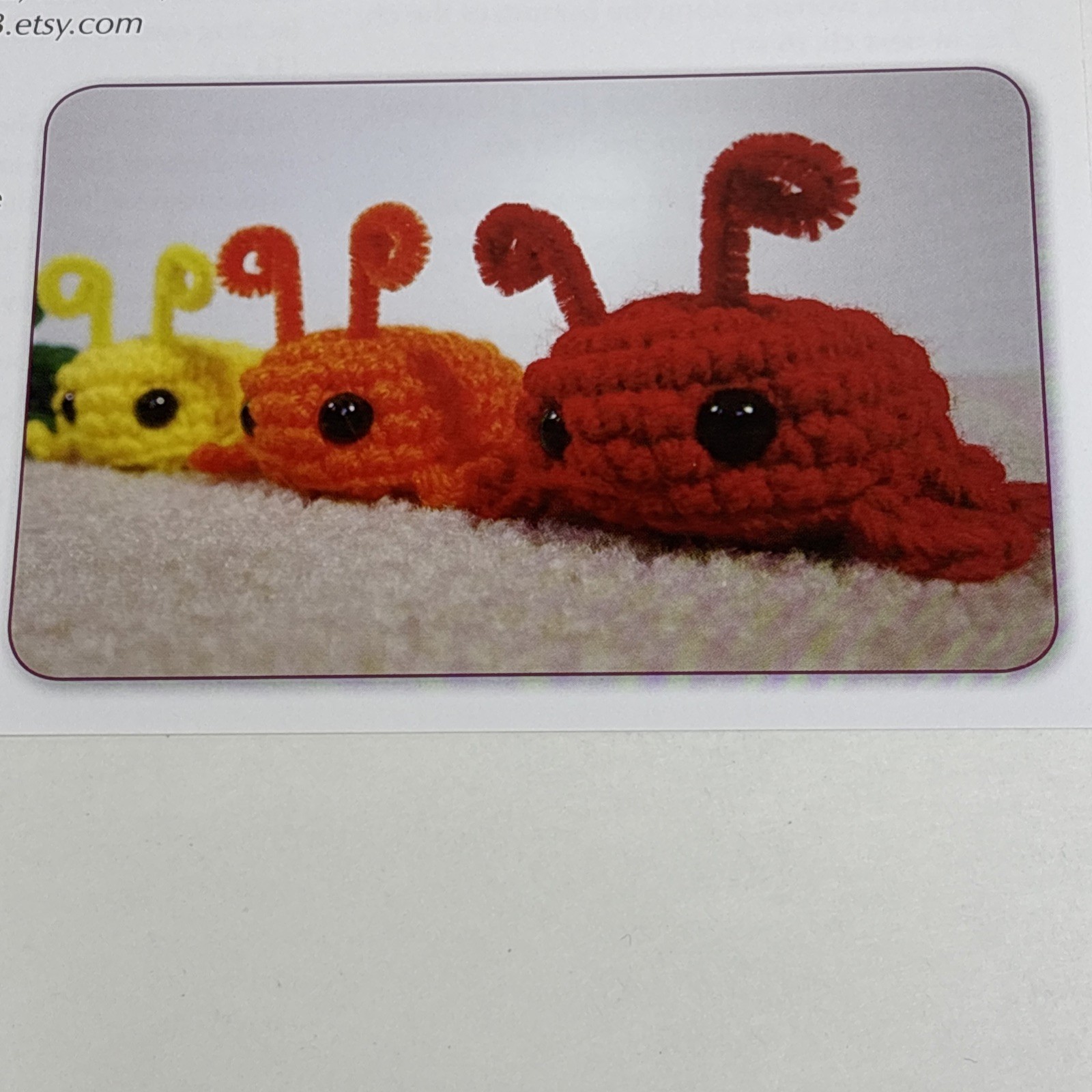 Love Mite Stuffed Animal Crochet Pattern Card Page