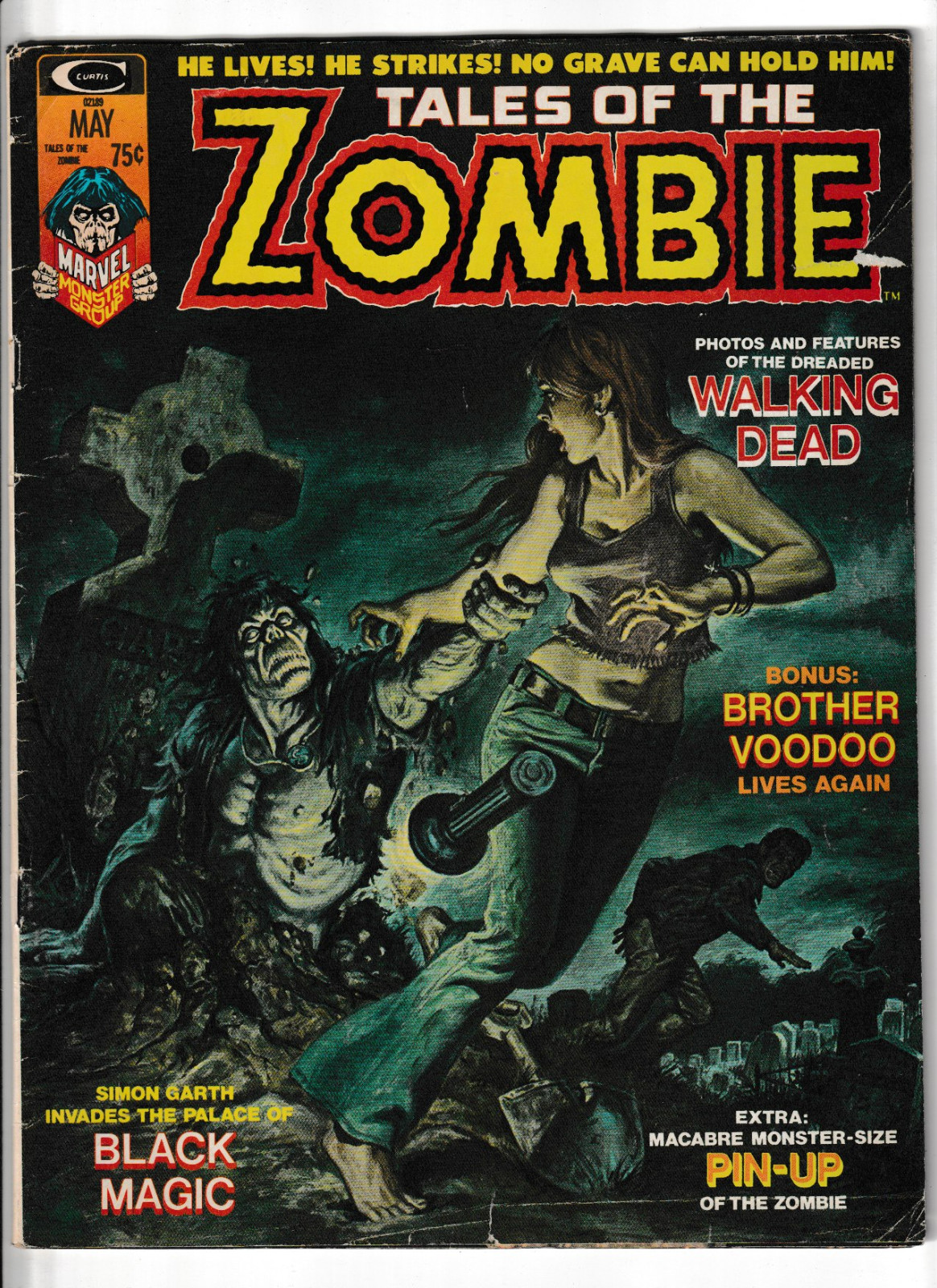 Vintage Comic Magazine Stan Lee Tales of the Zombie Vol 1 No 5 May 1974