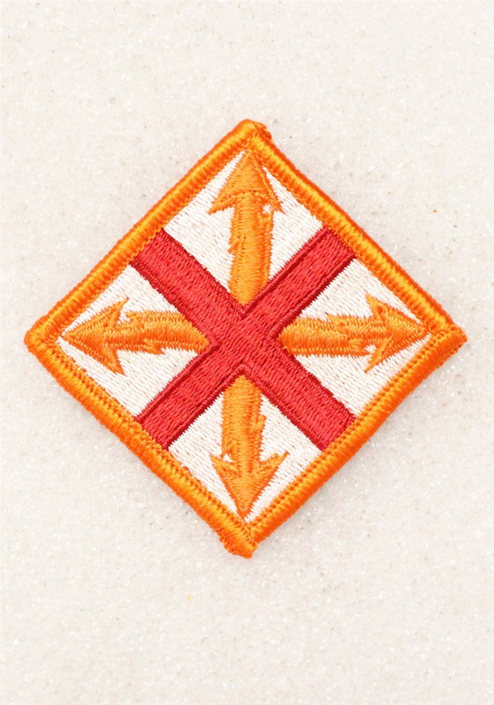Army patch 5205 - 142nd Signal Bridge w/merrowed edge