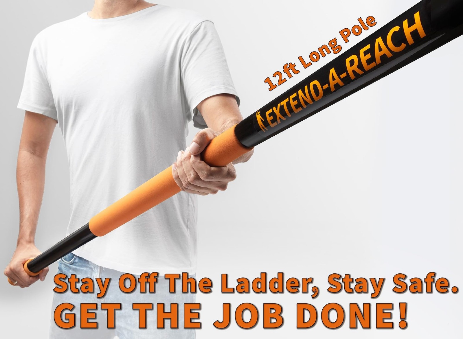 20 Foot High Ceiling Duster Kit and Scrub Brush with 4-12 ft Extension Pole /...