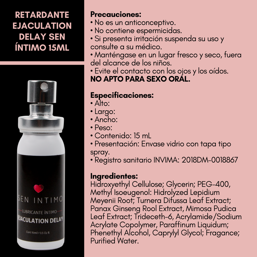 Premature Ejaculation Delay Spray Last Longer in Bed for Men 15ML