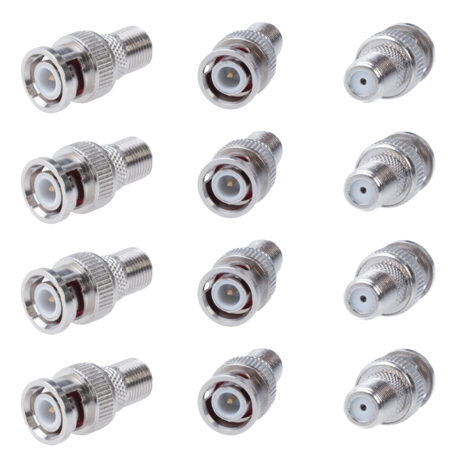 BNC Male to F Female Jack Adapter Coax Connector Coaxial Cable Converter LOT
