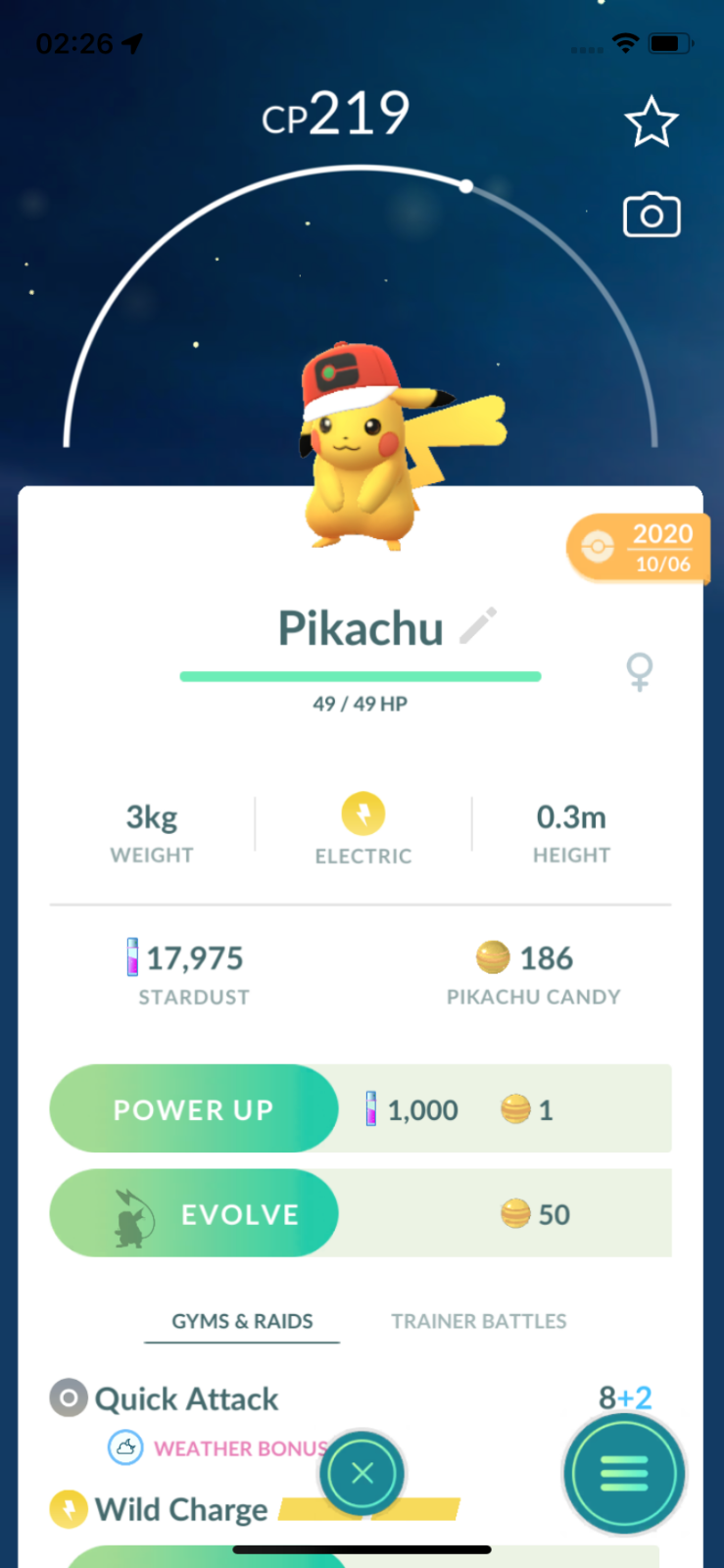 Pokemon TRADE - Pikachu with World Cap Hat !! Special Pokemon !!