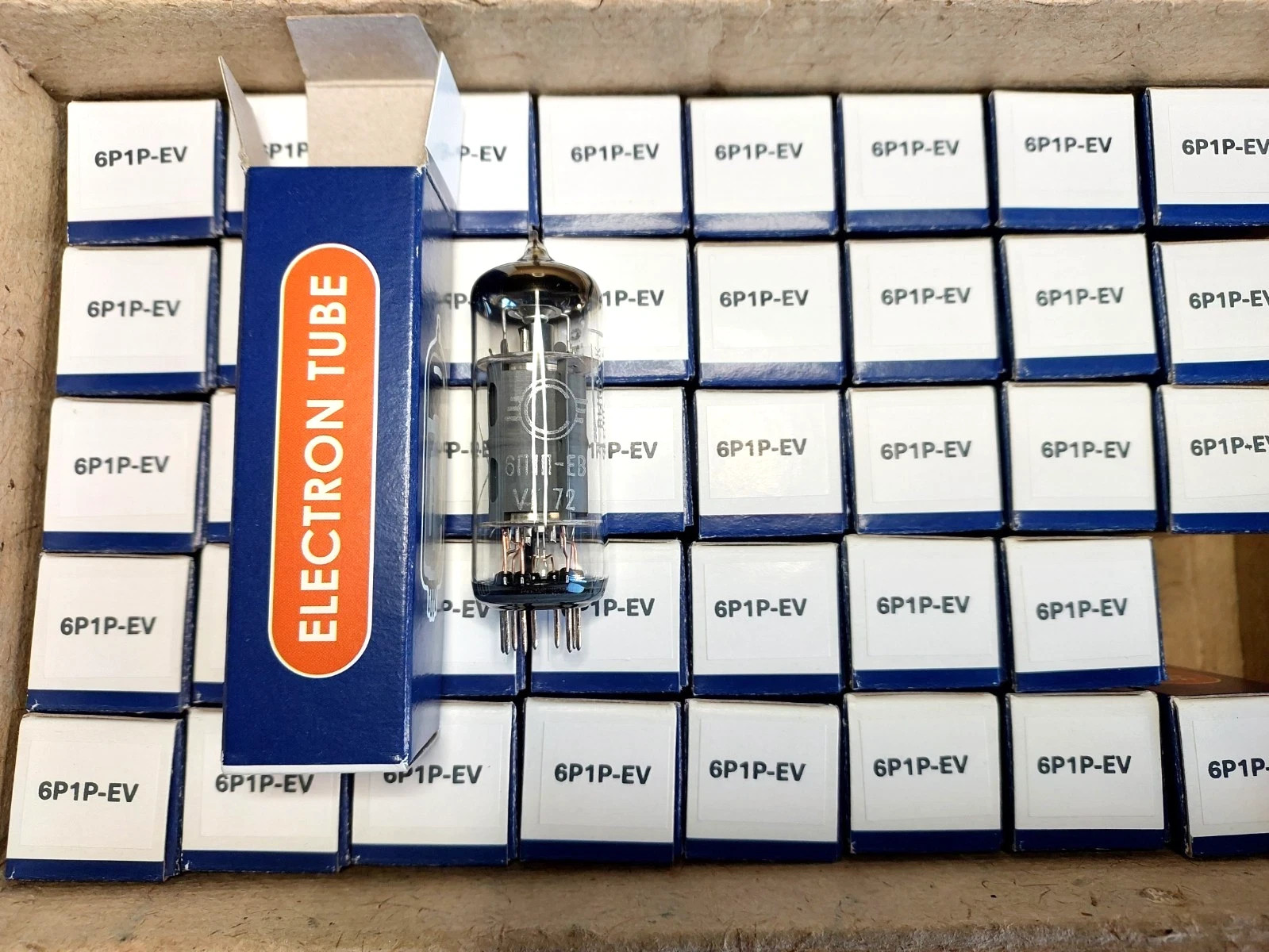 US Stock! 8x 6P1P-EV 6П1П-ЕВ SVETLANA 6P1 Same Date 1970s NEW NOS Tubes