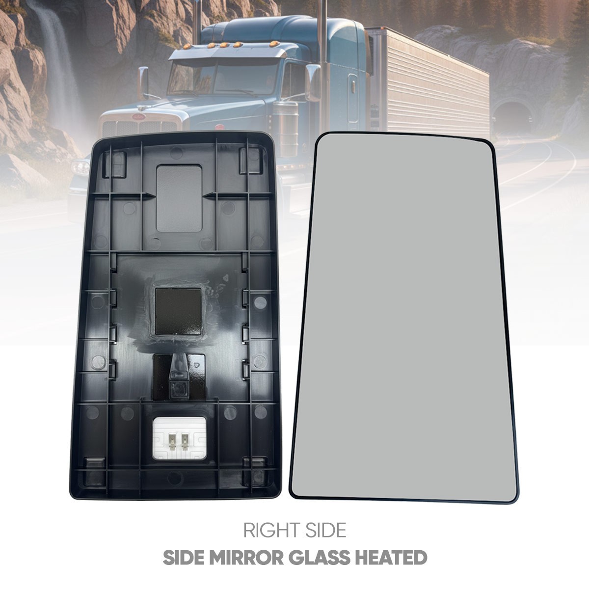 2012-2020 Door Mirror Right Upper Mirror Glass Heated Back Peterbilt 576 579 587