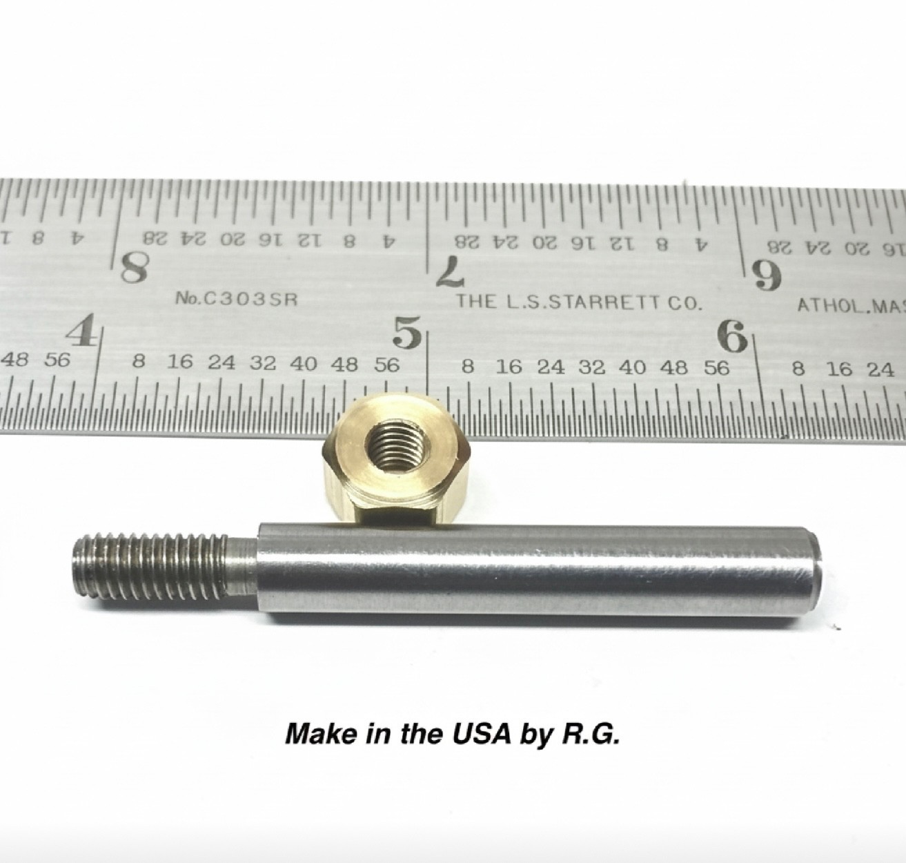 Lamp Shade Holder Post    part# 129-343 comes with Nut  (scale NOT included)