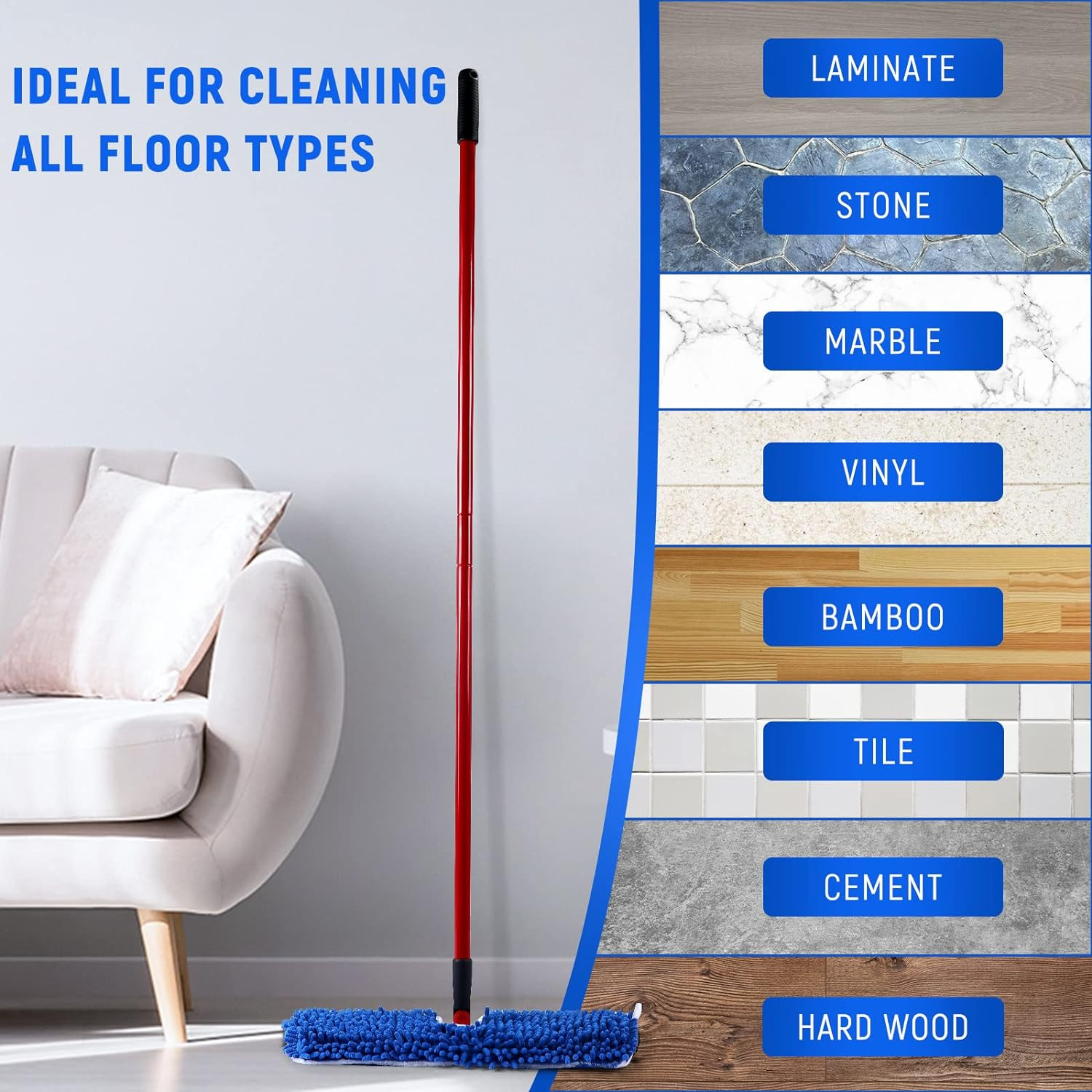 Microfiber Flip Mop Refills,Compatible with For O-Cedar Dual Action Mop 3 Pack