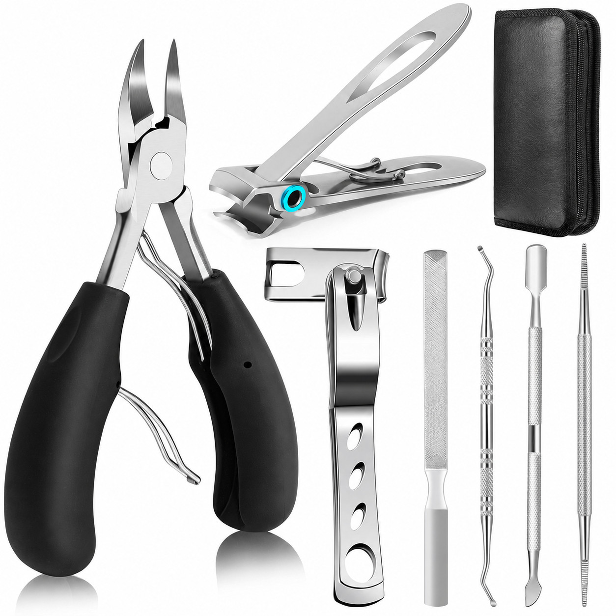Toenail Clippers for Seniors Thick Toenails, Aucurwen Heavy Duty Toe Nail Clippe