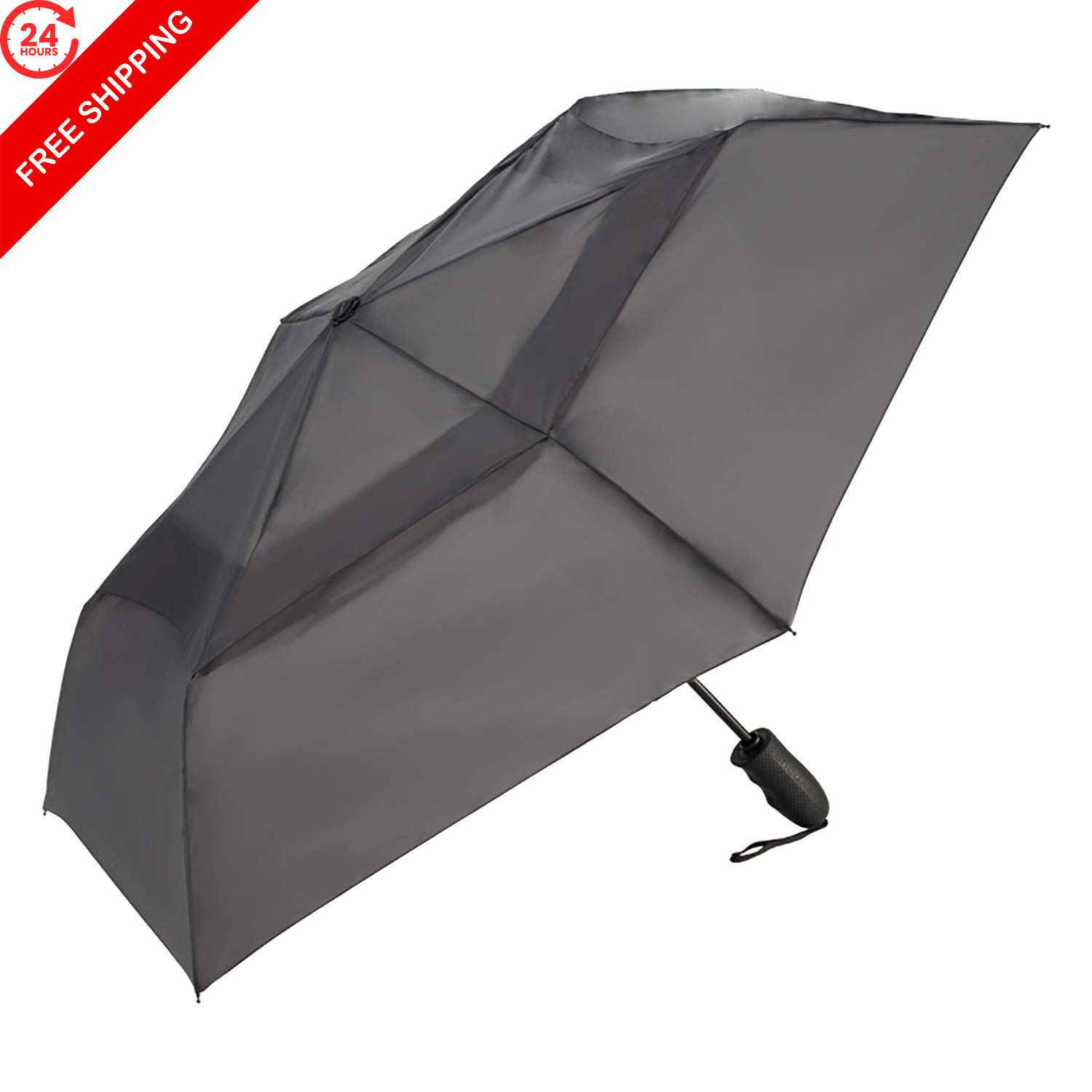 ShedRain Windjammer Automatic Vented Compact Folding One Size, Charcoal