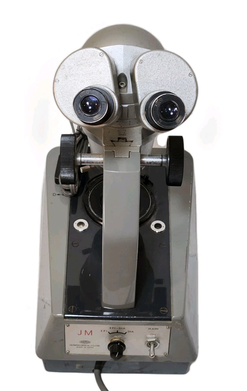 Vintage Olympus Tokyo JM Labratory Stereoscopic Microscope 222406 Working