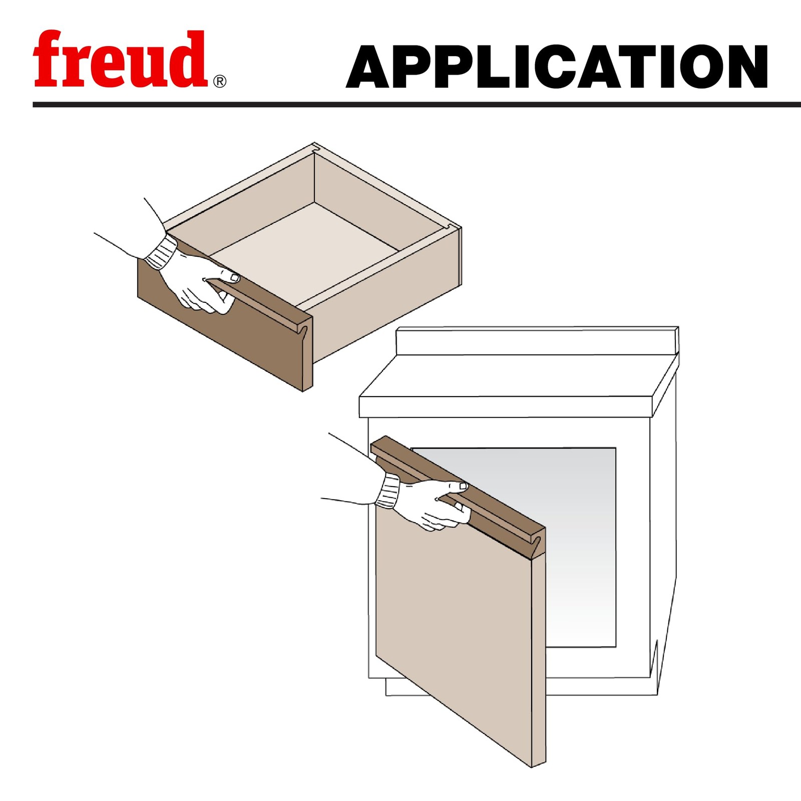 Freud 99-007 1-27/32" Door Pull Bit 1/2" Shank