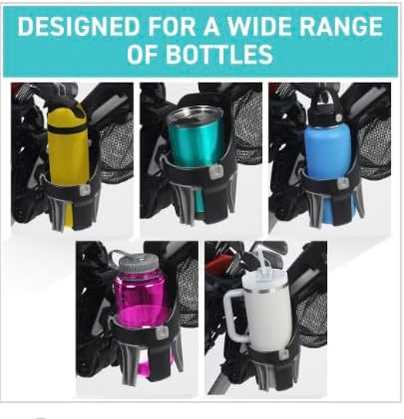 Golf Push Cart Cup Holder Compatible with Clicgear Sun Mountain Bagboy and More.