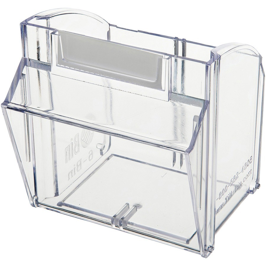 Deflecto 20603OP Interlocking Tilt Bin 6 Compartment White