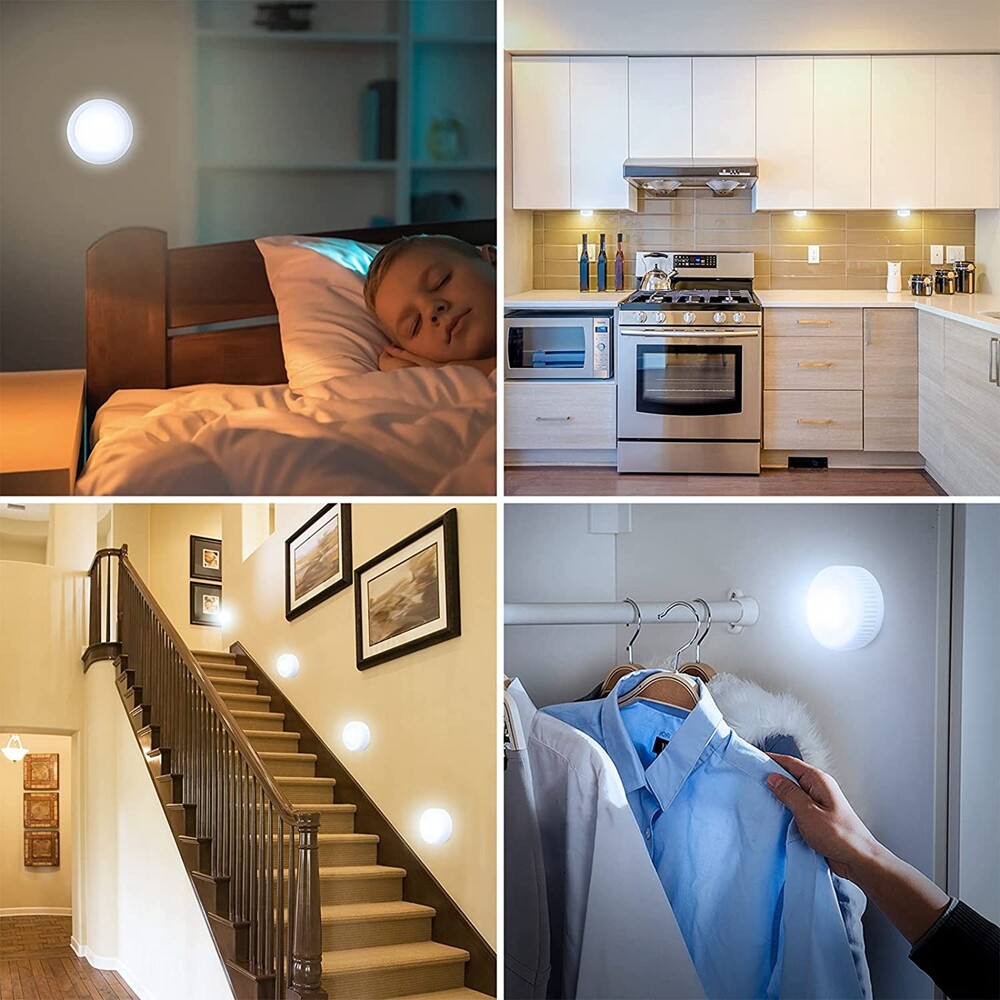 EverBrite Tap Light Push Light LED Puck Light Wireless Touch Light Under Cabinet