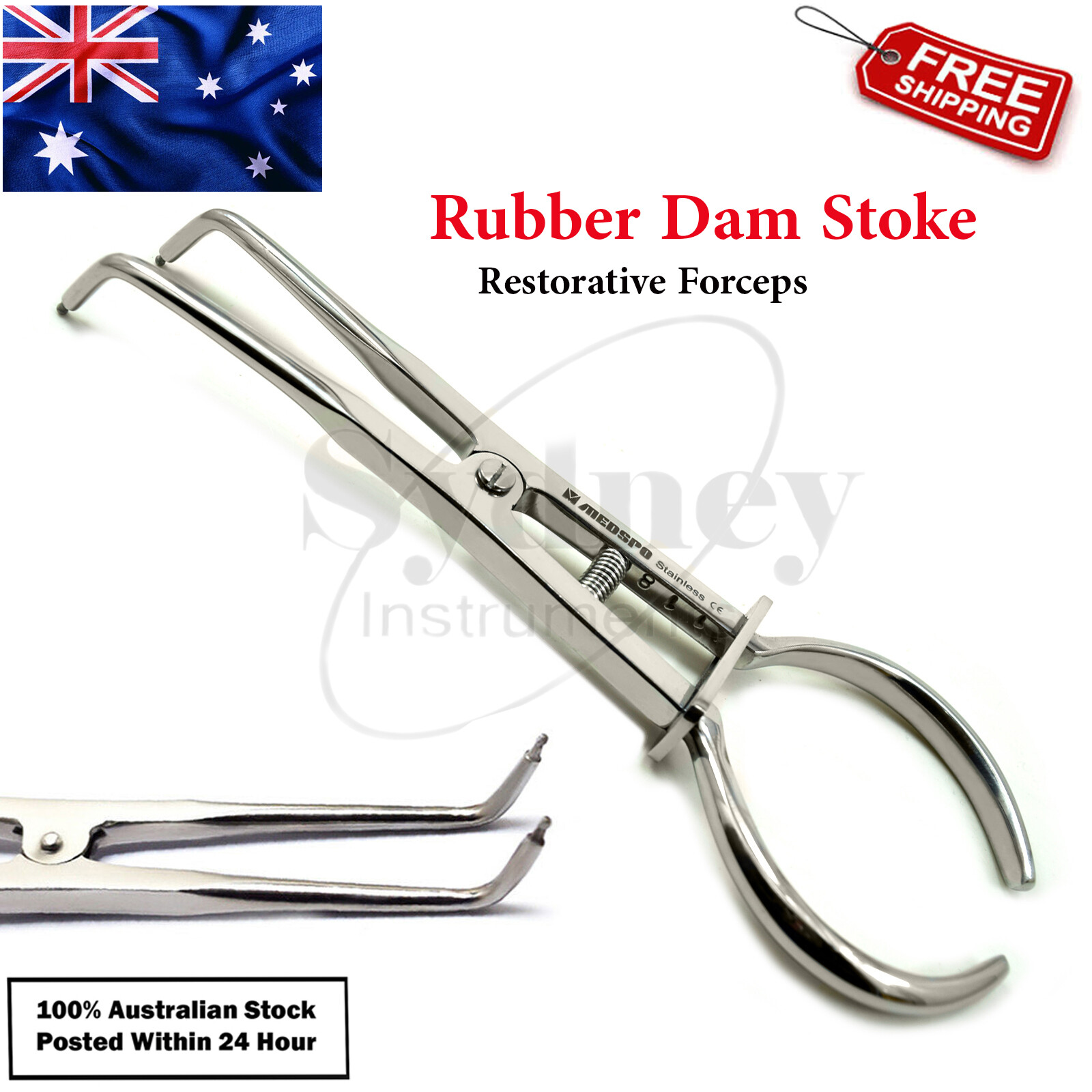 Rubber Dam Stokes Endodontic Plier Restorative Forceps Dental Instruments