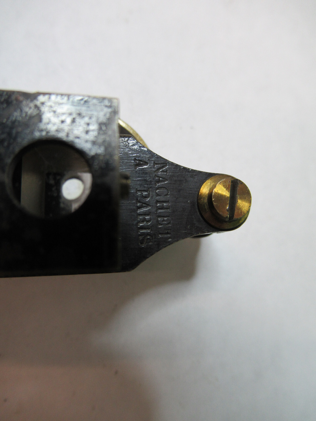 ANTIQUE BRASS NACHET PARIS PROJECTION PRISM ASSEMBLY MICROSCOPE PART X2-A-14