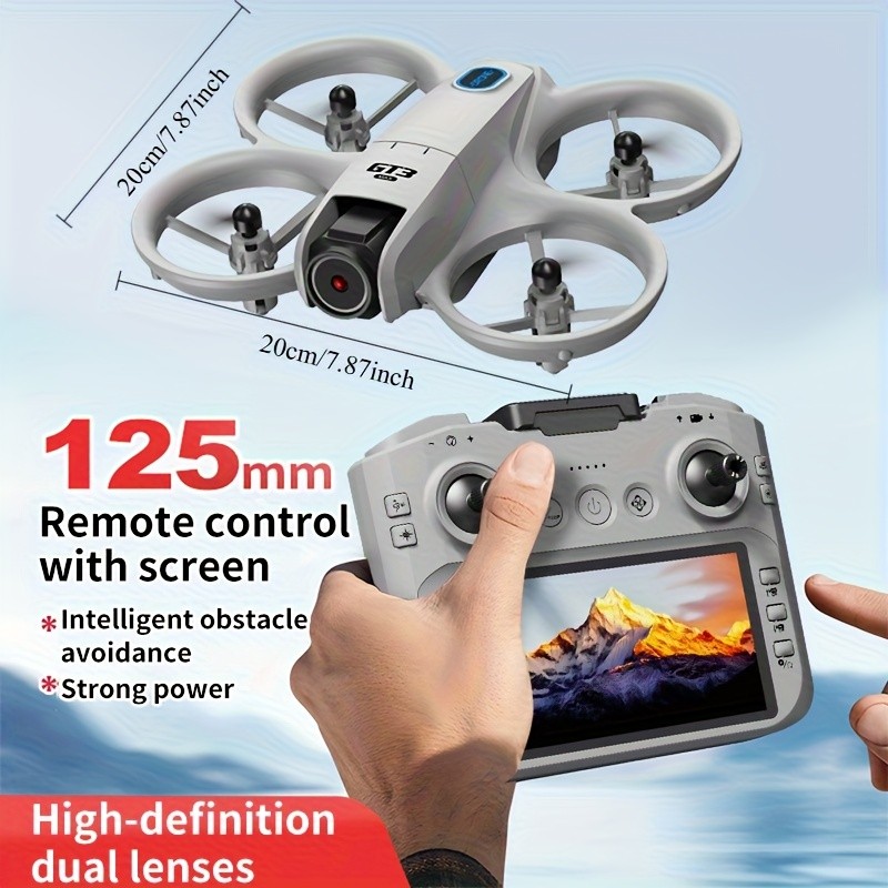 6K GT3 Camera Drone with 4.3" Large Screen Remote, Foldable Quadcopter Gift