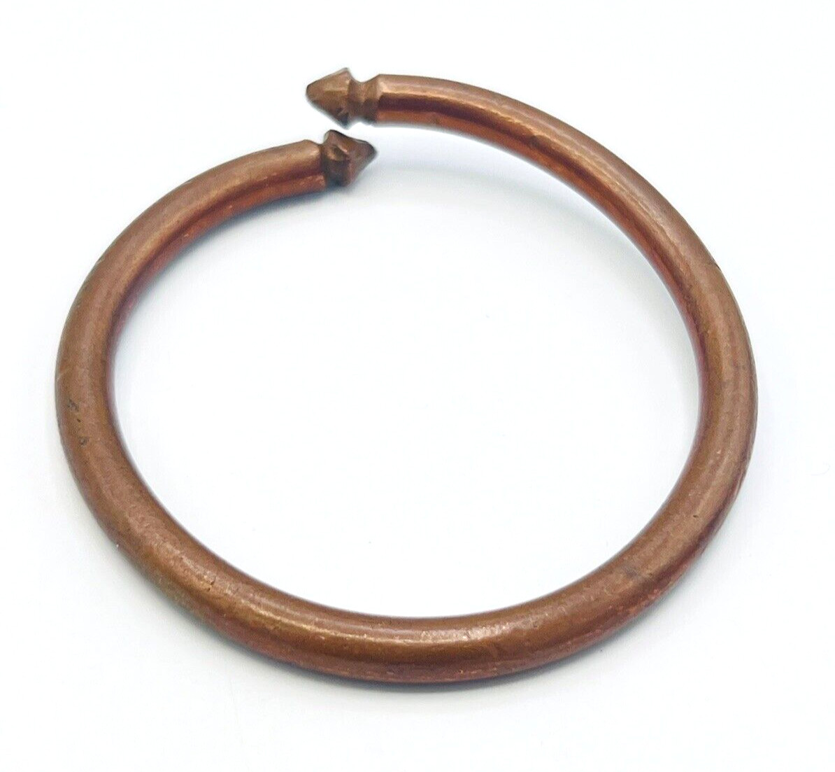Handcrafted Brutalist Shabby Chic Copper Bangle Bracelet