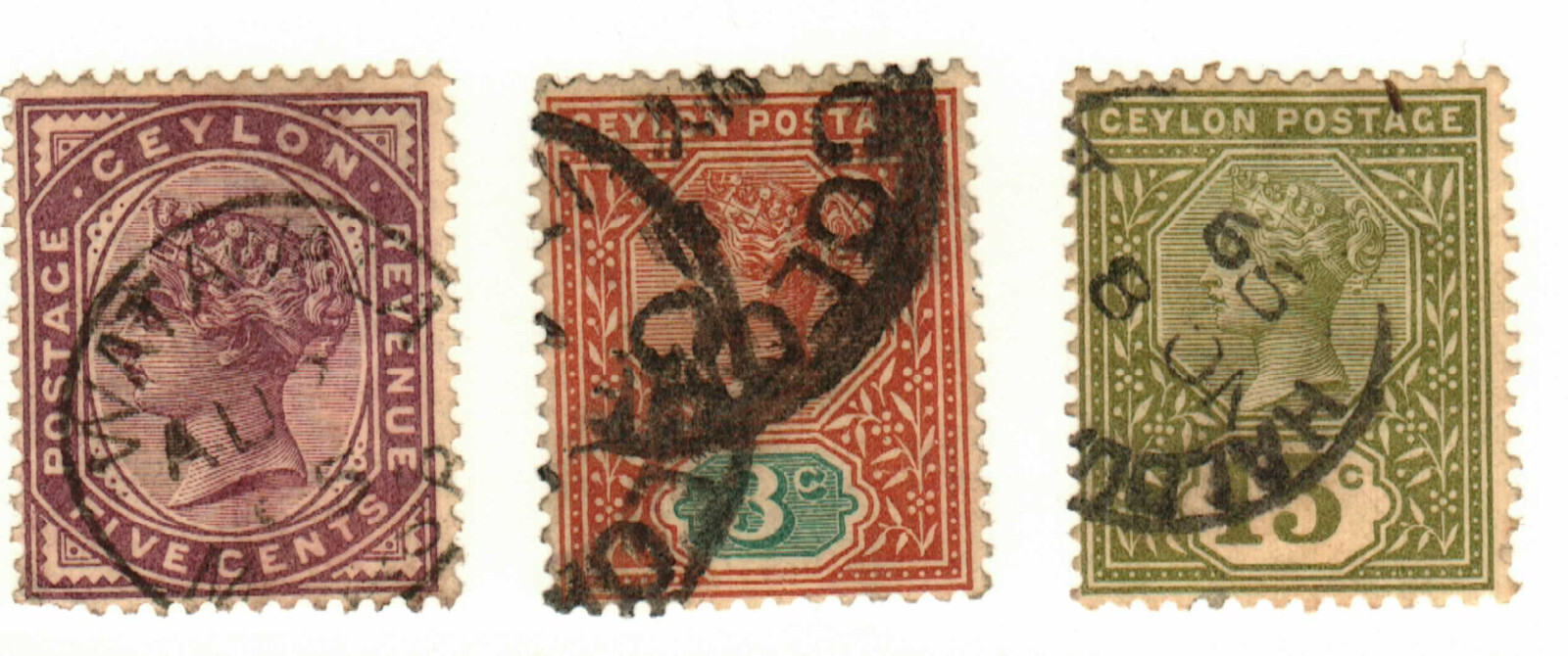Ceylon #131-2, 136 used