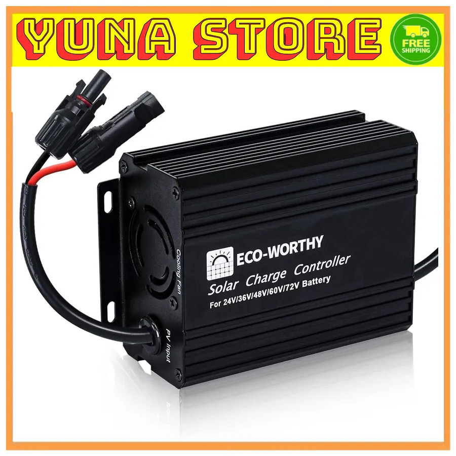 ECO-WORTHY 12A MPPT Solar Charge Controller for 48V 60V 72V Golf Cart Batteries