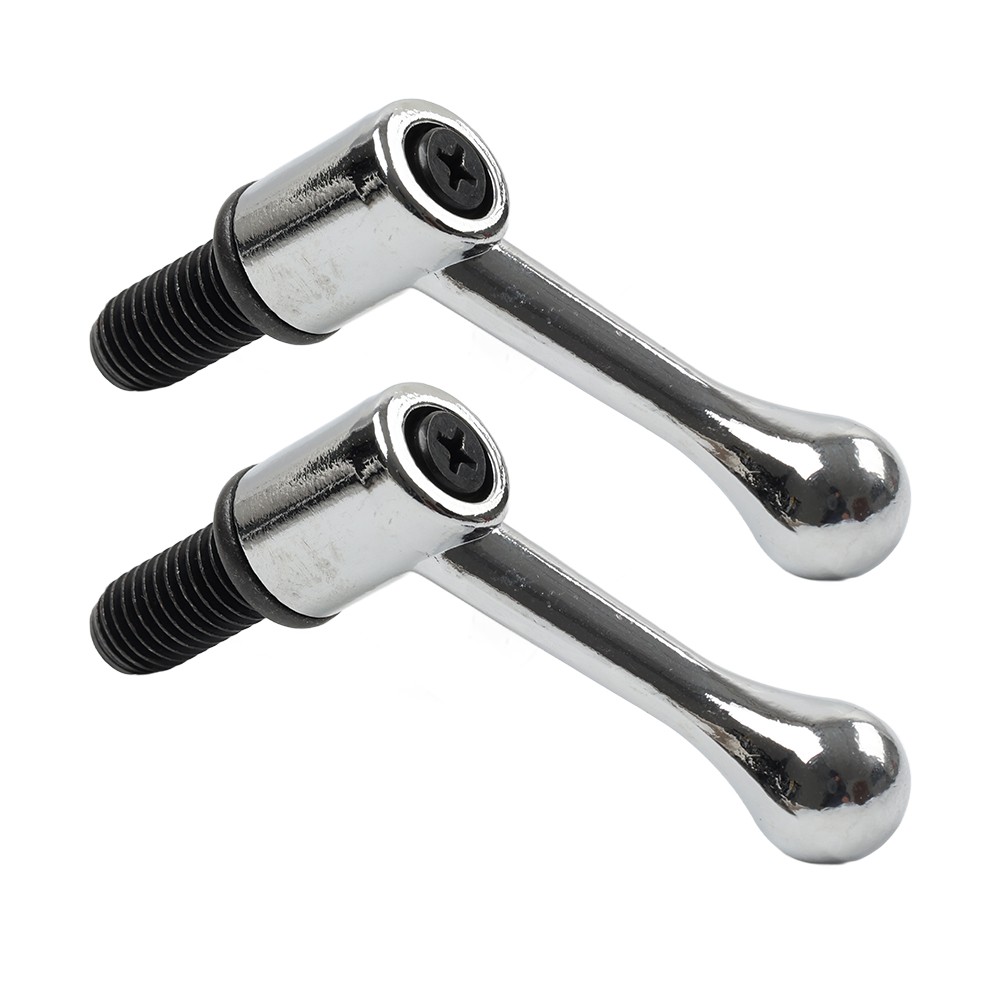 2pcs Table Lock Handle M12 Thread Set Fit for Bridgeport Milling Machine Silver