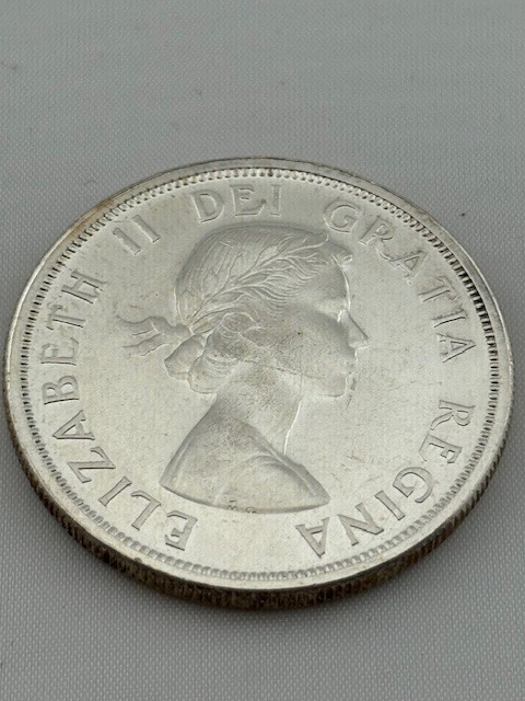 1963 Canada Silver Dollar – Elizabeth II – Uncirculated UNC – 80% Silver