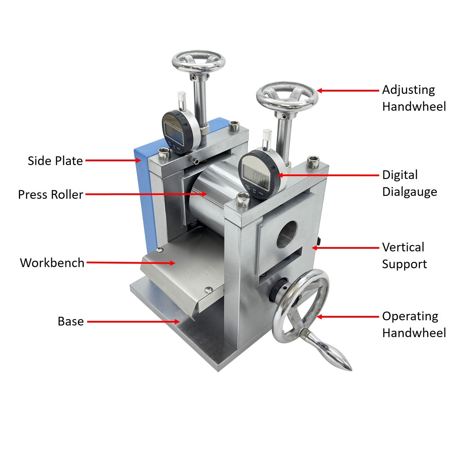 Manual Roller Machine (Vertical, HRC60+ Roller, 0-100mm Width, 0-3mm Thickness)