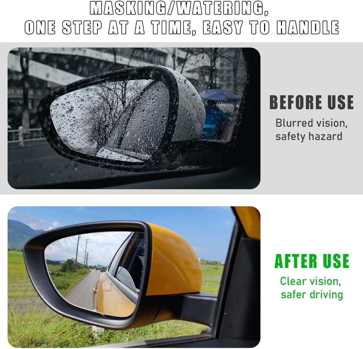 2PCS Small Silicone Window Squeegee, Auto Windshield Water Blade Scraper,